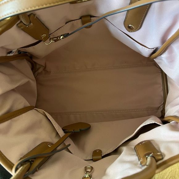 Kate Spade Medium Everything Tote Bag pink green w pouch - Picture 9 of 16